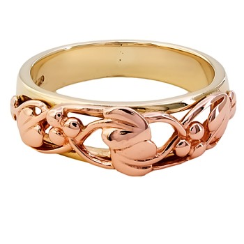 9ct Gold 2-Tone Clogau Ring Size S